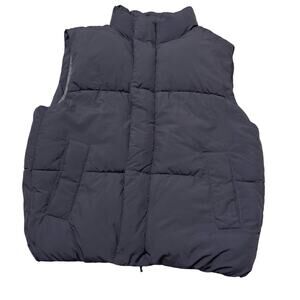 Boys Zara Navy Crinkle Puffer Vest Size 11-12